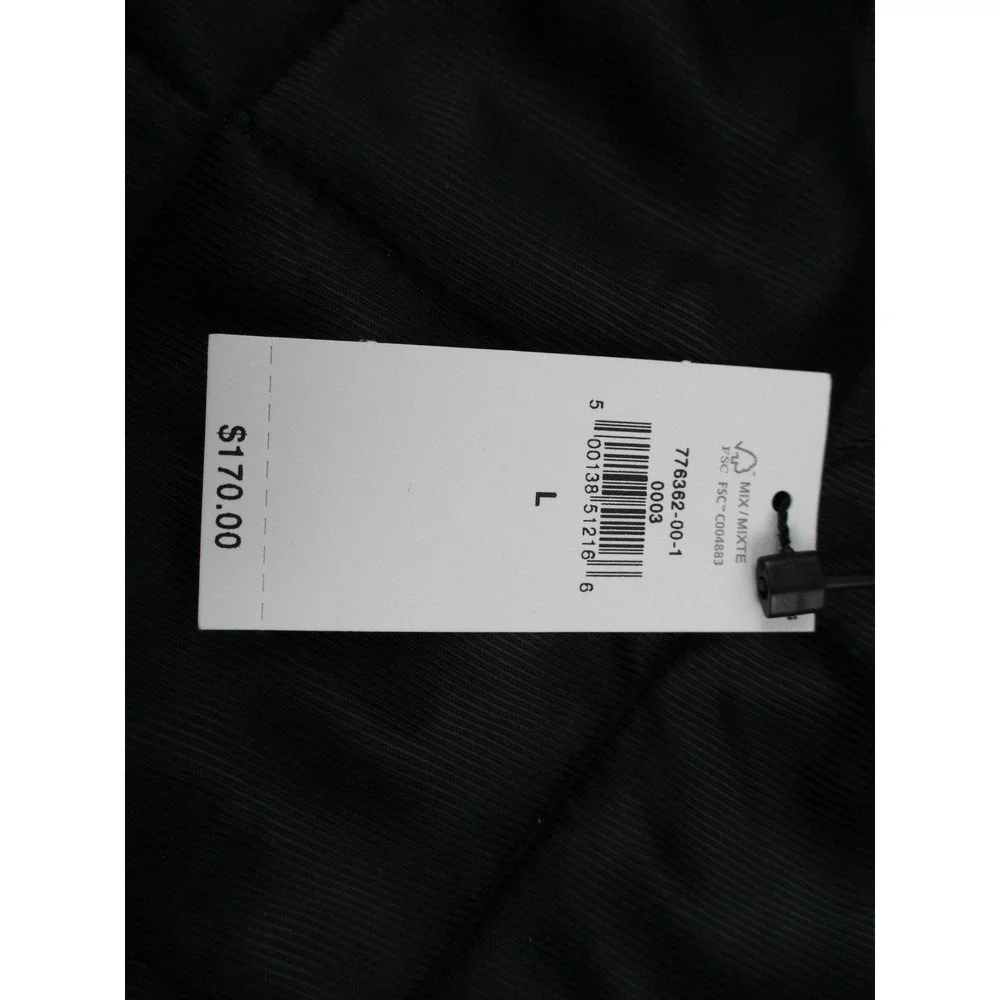 Banana Republic Quilted Jacket Mens Large Black Water Resistant Corduroy Collar